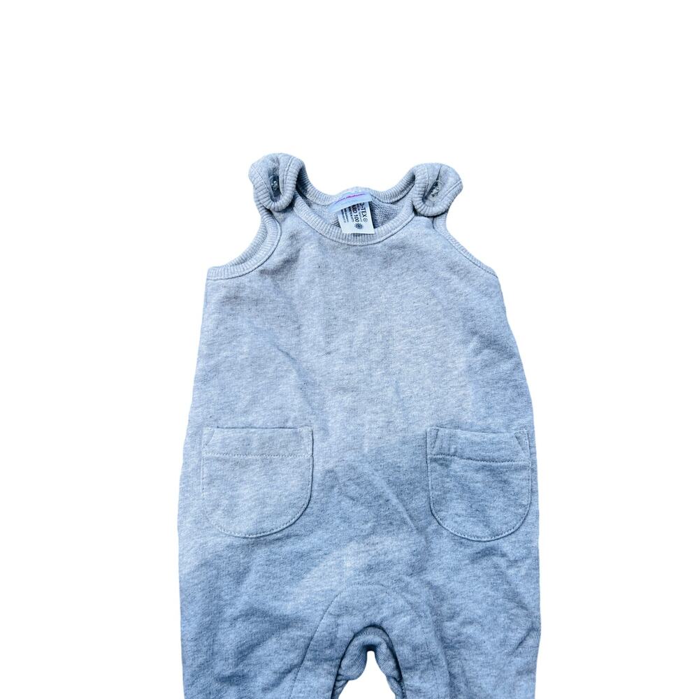 🐻 Hanna Andersson Gray Romper 3–6M Organic Cotton Baby One-Piece Outfit - Picture 2 of 4
